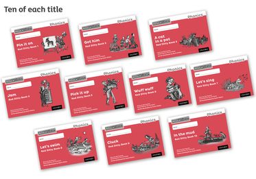 Read Write Inc Phonics: Black and White Red Ditty Books Pack of 100