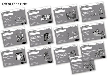 Read Write Inc Phonics: Black and White Grey Set 7 Storybooks Pack of 130