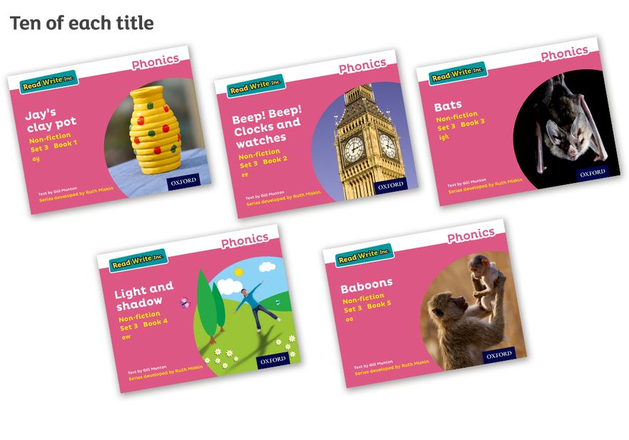 Read Write Inc Phonics: Pink Set 3 Non-fiction Pack of 50