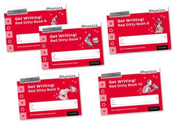 Read Write Inc Phonics: Get Writing! Red Ditty Books 6 10 Mixed Pack of 5