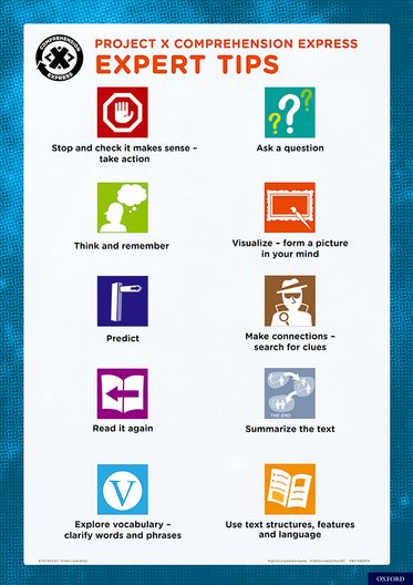 Project X Comprehension Express Expert Tip Poster
