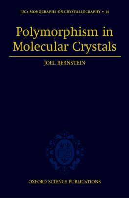 Polymorphism in Molecular Crystals