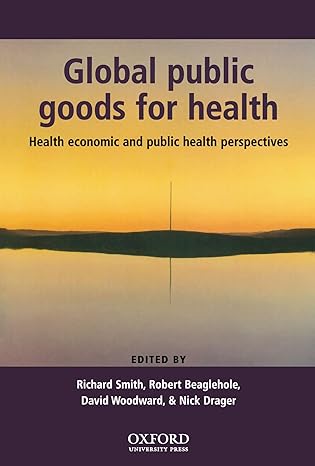 Global Public Goods for Health