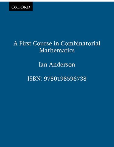 First Course In Combinatorial Mathematics, A