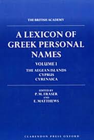 Lexicon of Greek Personal Names,  A