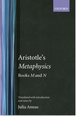 Metaphysics Books M and N