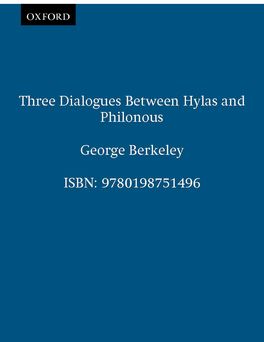 Three Dialogues Between Hylas and Philonous