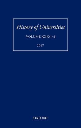 History of Universities Volume XXX / 1-2