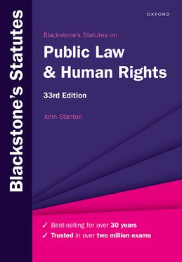 Blackstone's Statutes on Public Law & Human Rights 2022-2023