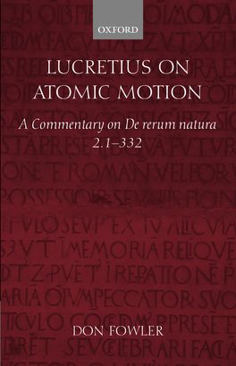 Lucretius On Atomic Motion