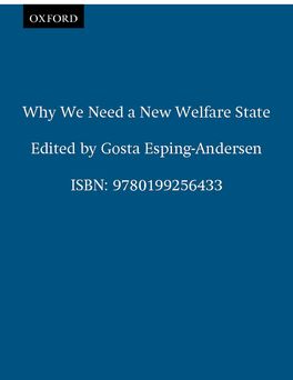Why We Need A New Welfare State