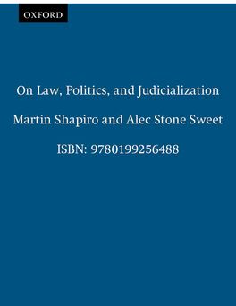 On Law Politics and Judicialization