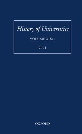 History of Universities, Volume XIX/I