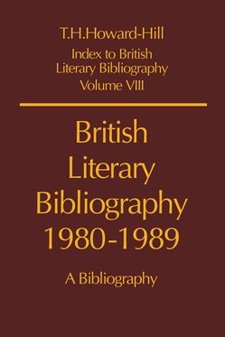 Index to British Literary Bibliography Volume 8