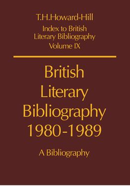 Index to British Literary Bibliography Volume 9