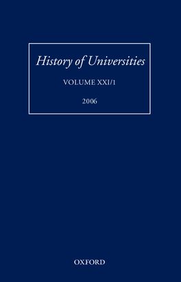 History of Universities, Volume XXi/1