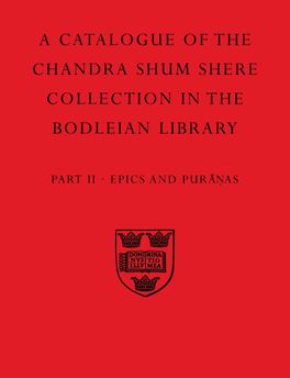 A Descriptive Catalogue of the Sanskrit and other Indian Manuscripts