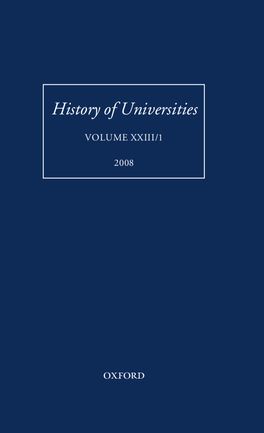 History of Universities, Volume XXIII/1