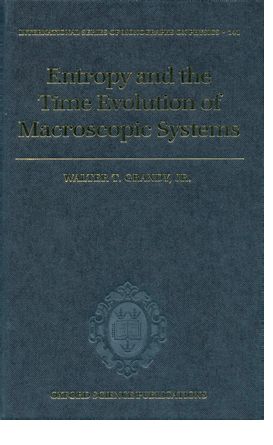 Entropy and the Time Evolution of Macroscopic Systems