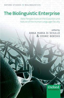 The Biolinguistic Enterprise