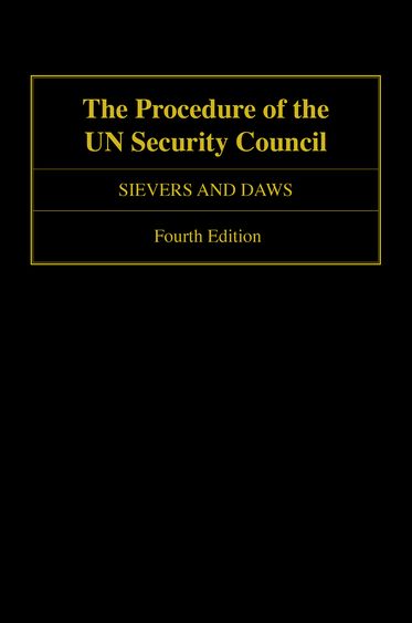 The Procedure of the UN Security Council