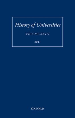 History of Universities, Volume XXV/2: 2011