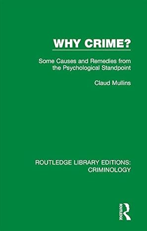 Why Crime? - Paperback / softback