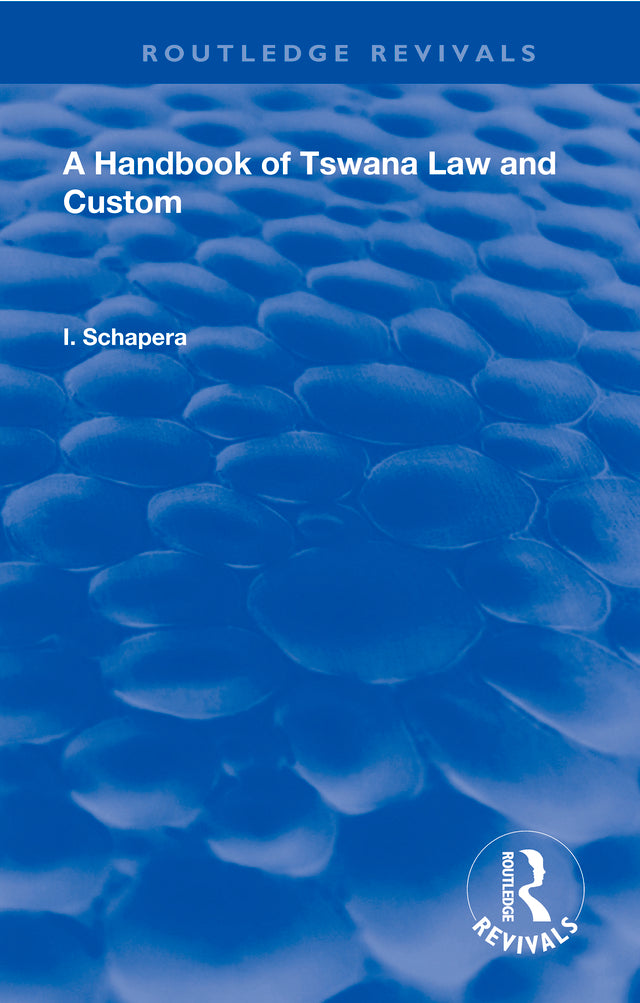 Handbook of Tswana Law and Custom