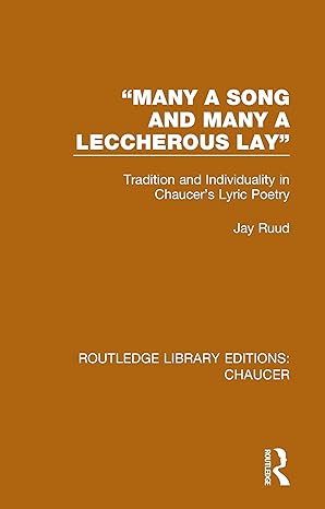 "Many a Song and Many a Leccherous Lay" - Paperback / softback