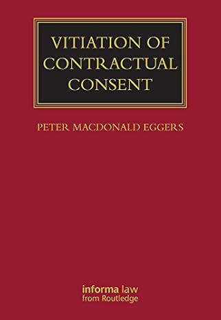 Vitiation of Contractual Consent - Paperback / softback