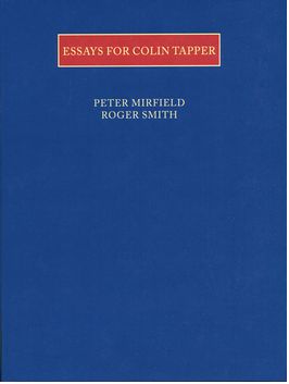 Essays for Colin Tapper