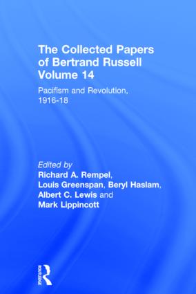 Collected Papers of Bertrand Russell, Volume 14
