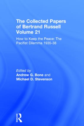 Collected Papers of Bertrand Russell Volume 21