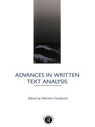 Advances in Written Text Analysis