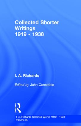 Collected Shorter Writings V9