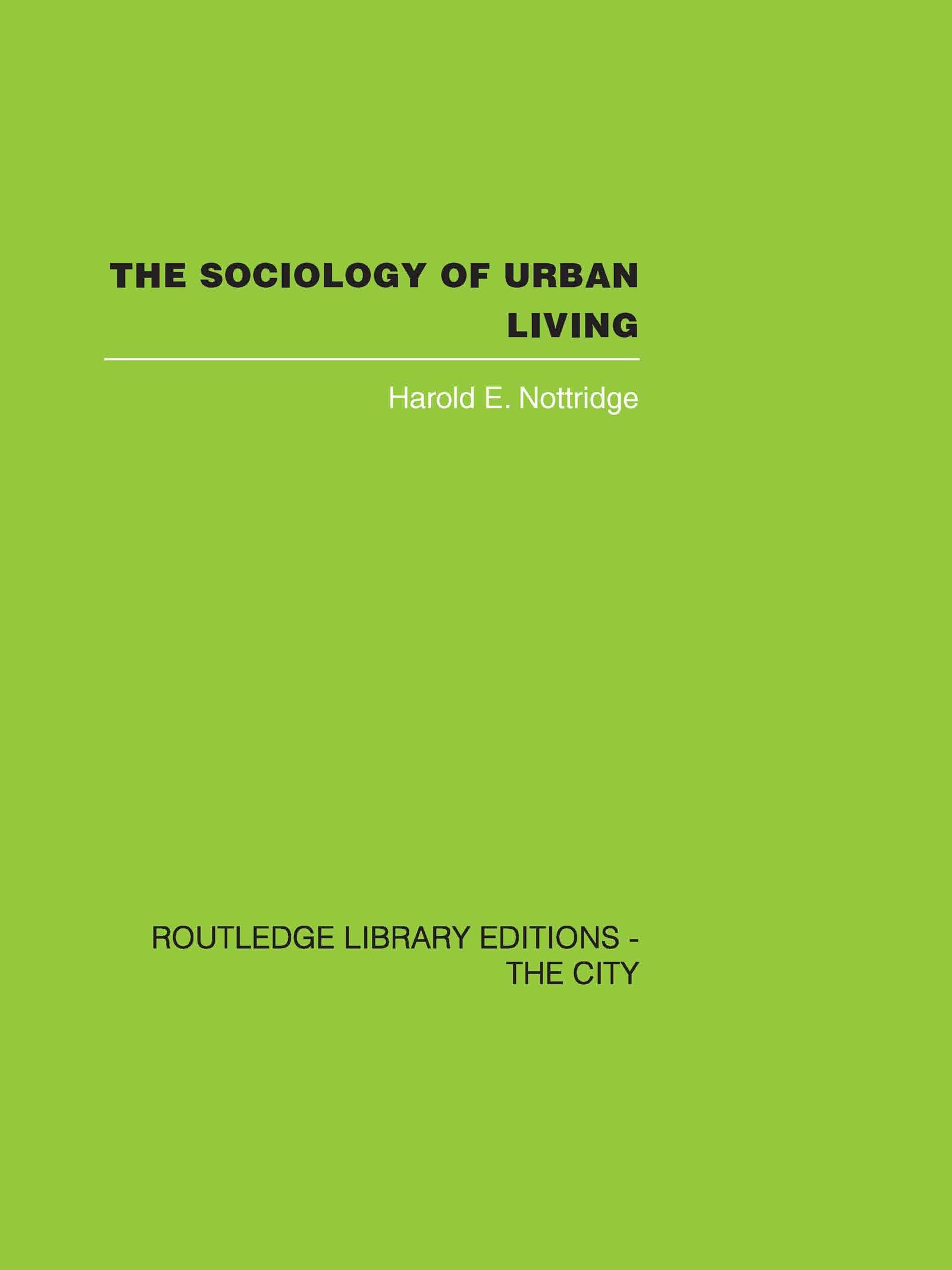 Sociology of Urban Living