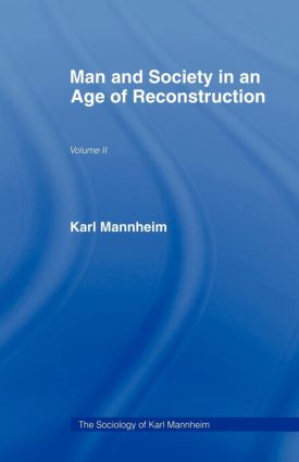 Man and Society in an Age of Reconstruction