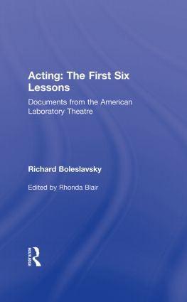 Acting: The First Six Lessons