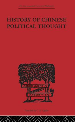 History of Chinese Political Thought