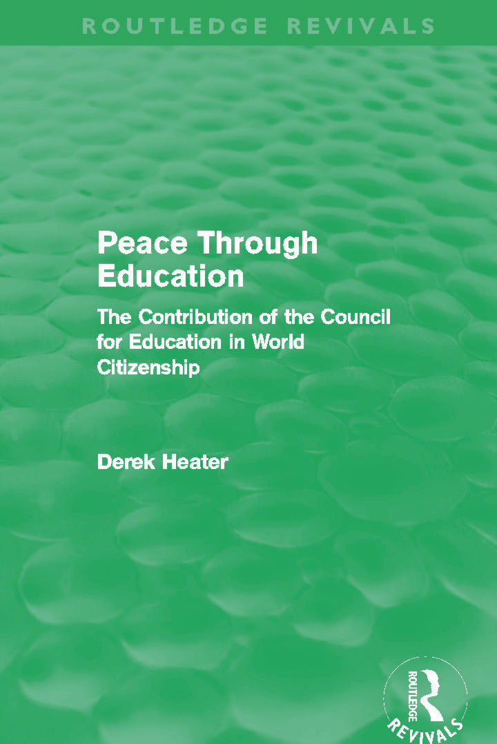 Peace Through Education (Routledge Revivals)