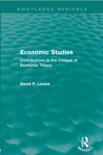 Economic Studies (Routledge Revivals)