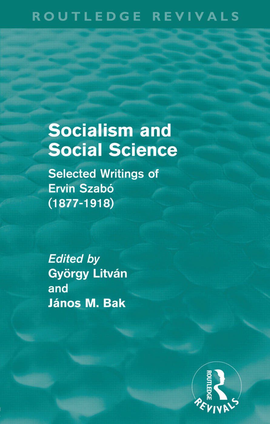 Socialism and Social Science (Routledge Revivals)