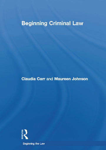 Beginning Criminal Law
