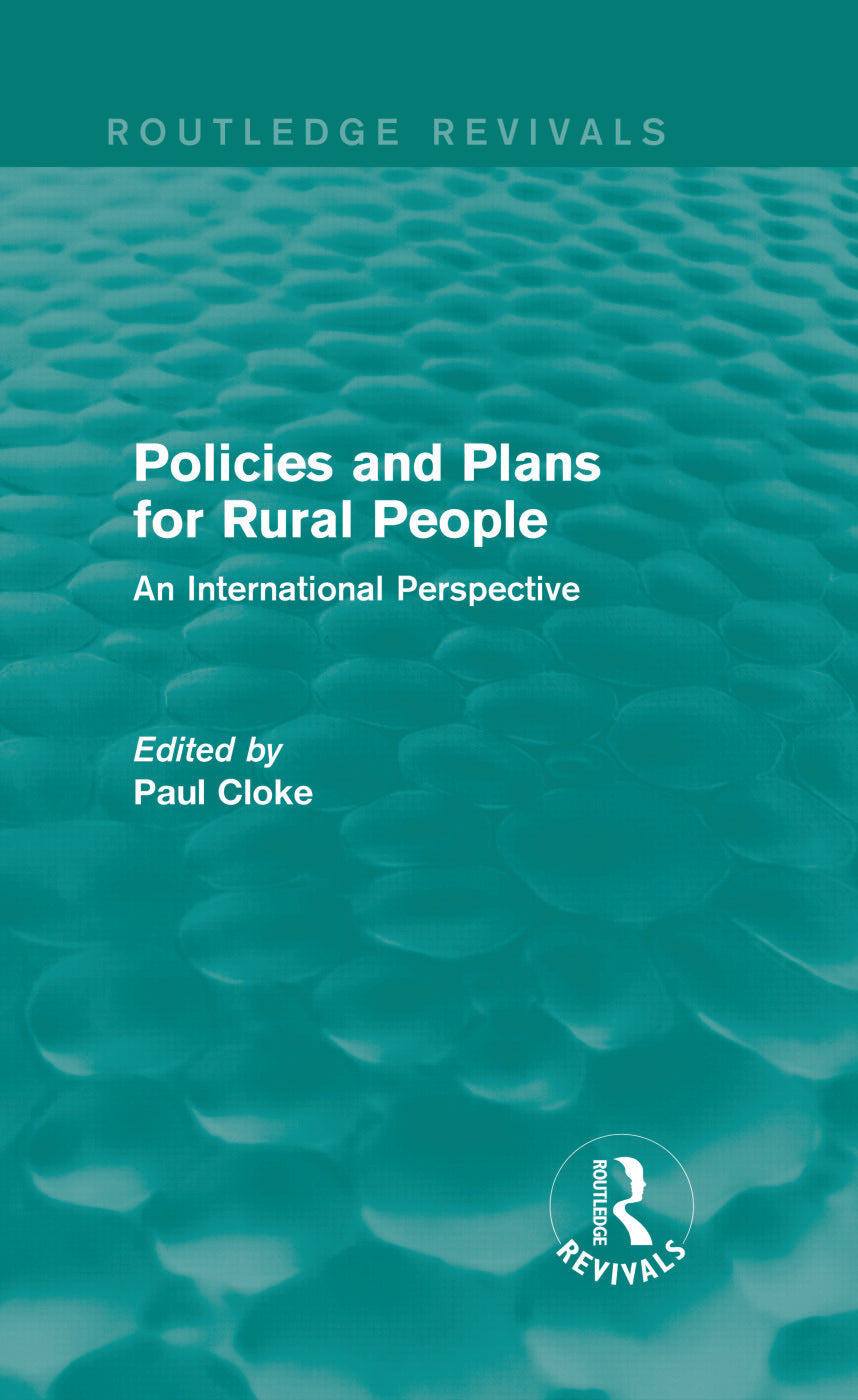 Policies and Plans for Rural People (Routledge Revivals)