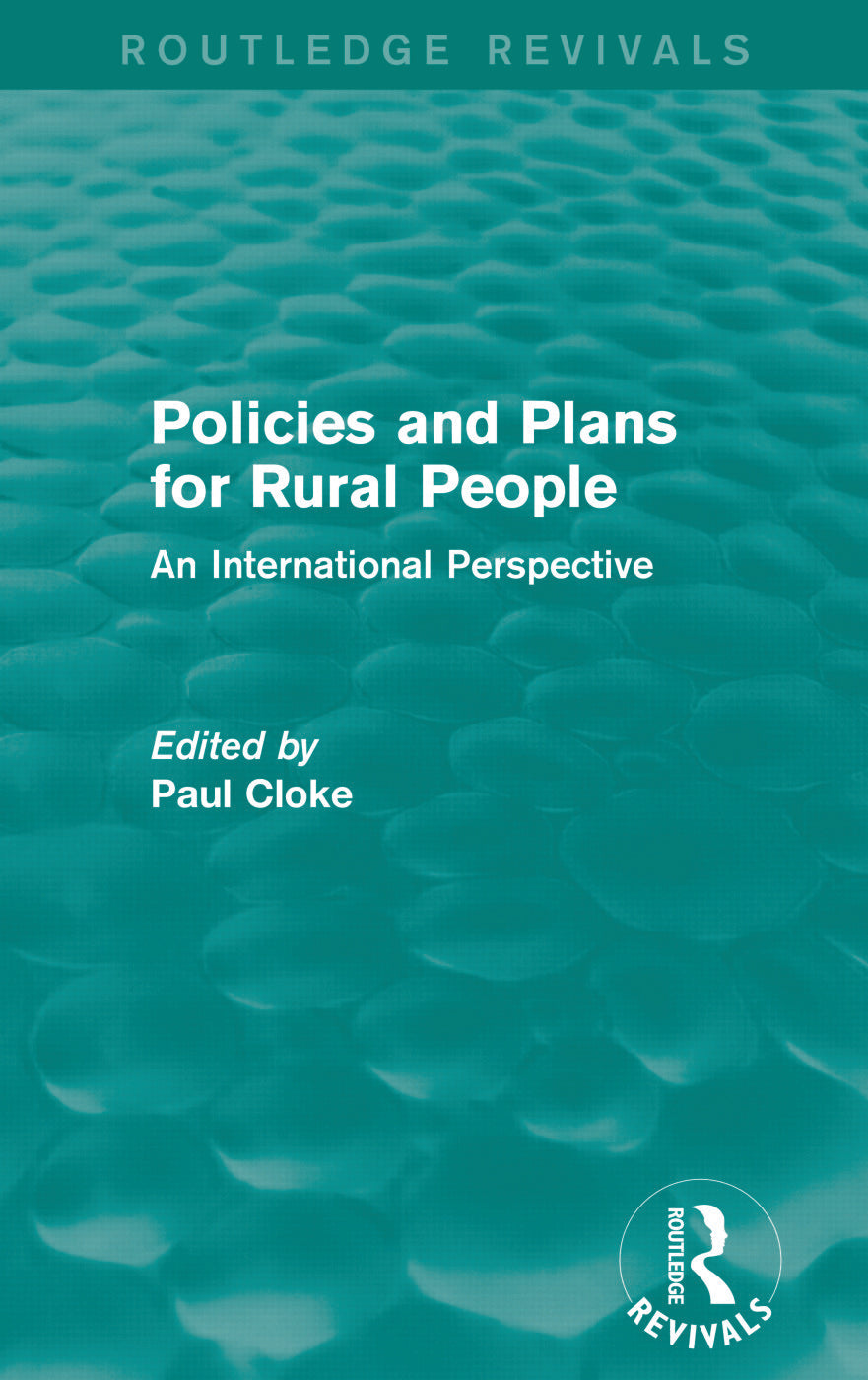 Policies and Plans for Rural People (Routledge Revivals)