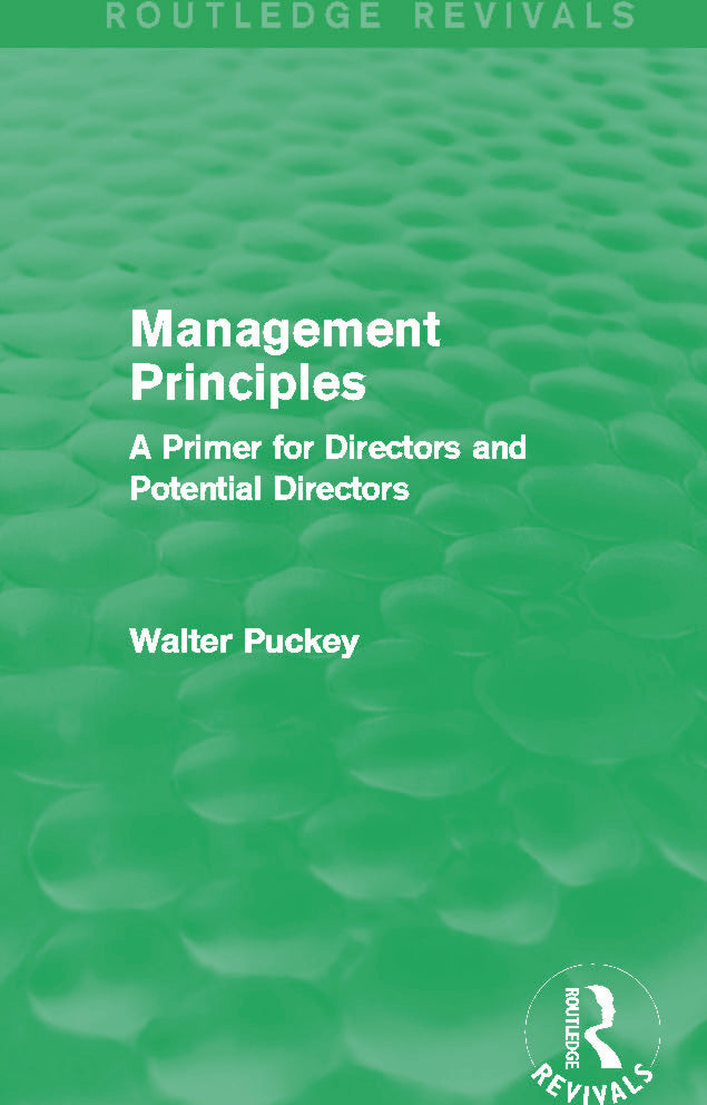 Management Principles (Routledge Revivals)