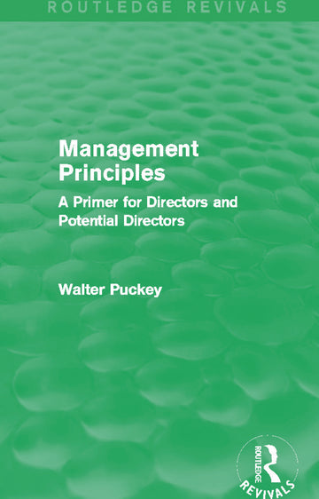 Management Principles (Routledge Revivals)