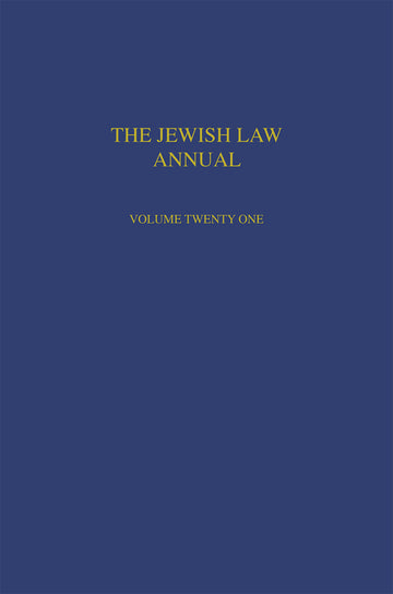 Jewish Law Annual Volume 21