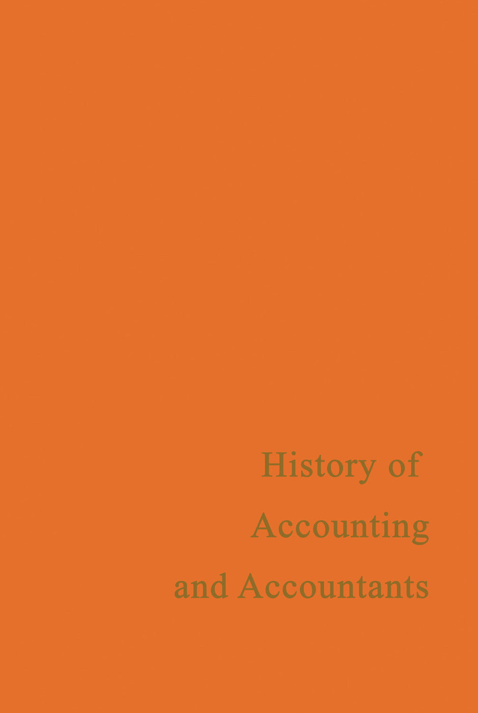 History of Accounting and Accountants