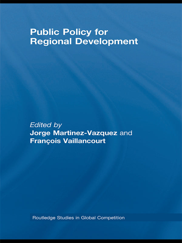Public Policy for Regional Development
